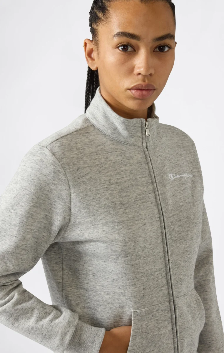 Women’s Lightweight Full Zip Sweatshirt with Contrast Logo Icons - immagine 3