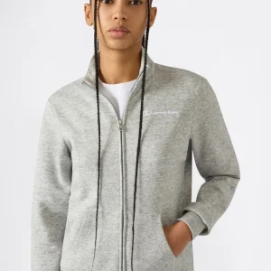 Women’s Lightweight Full Zip Sweatshirt with Contrast Logo Icons