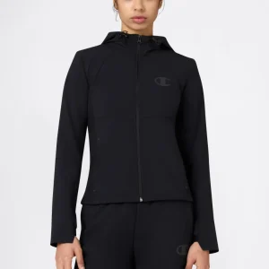 Women’s Stretch Nylon Hooded Track Top Slim Fit