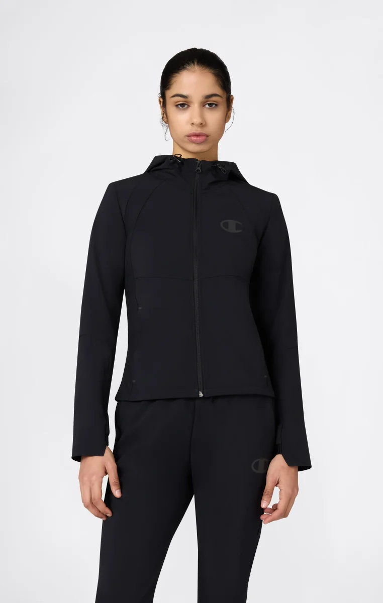 Women’s Stretch Nylon Hooded Track Top Slim Fit - immagine 2