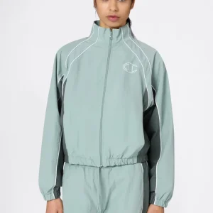 Women’s Woven Nylon Full-Zip Track Top Loose Fit