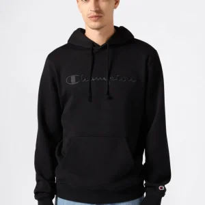Men’s Fleece Hoodie with Big Embroidered Logo Icons