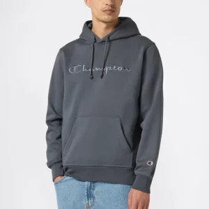 Men’s Fleece Hoodie with Big Embroidered Logo Icons