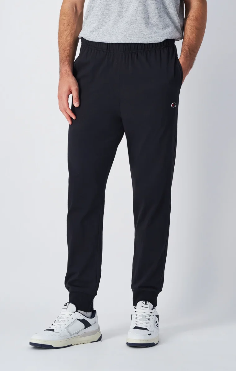 Men's Icons Slim Fit Rib Cuff Light Pants with Embroidered Logo