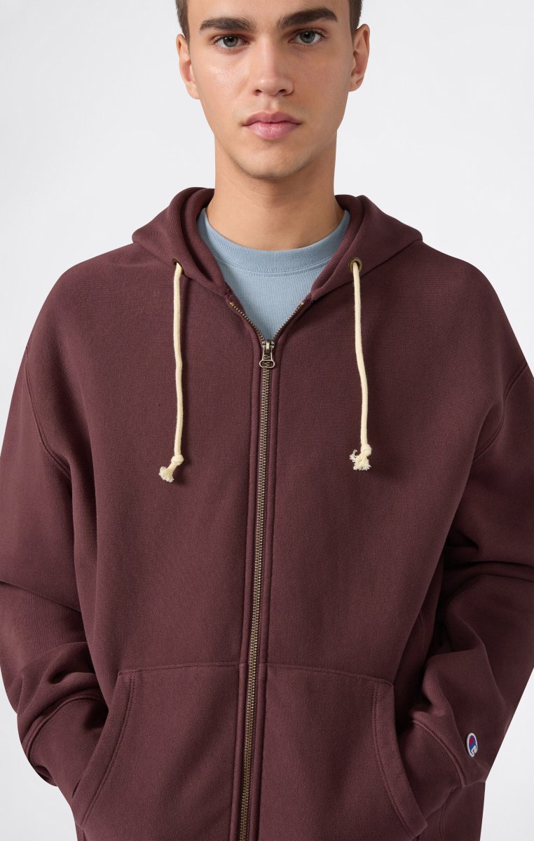 Men's Fleece Full Zip Hoodie Reverse Weave - immagine 4