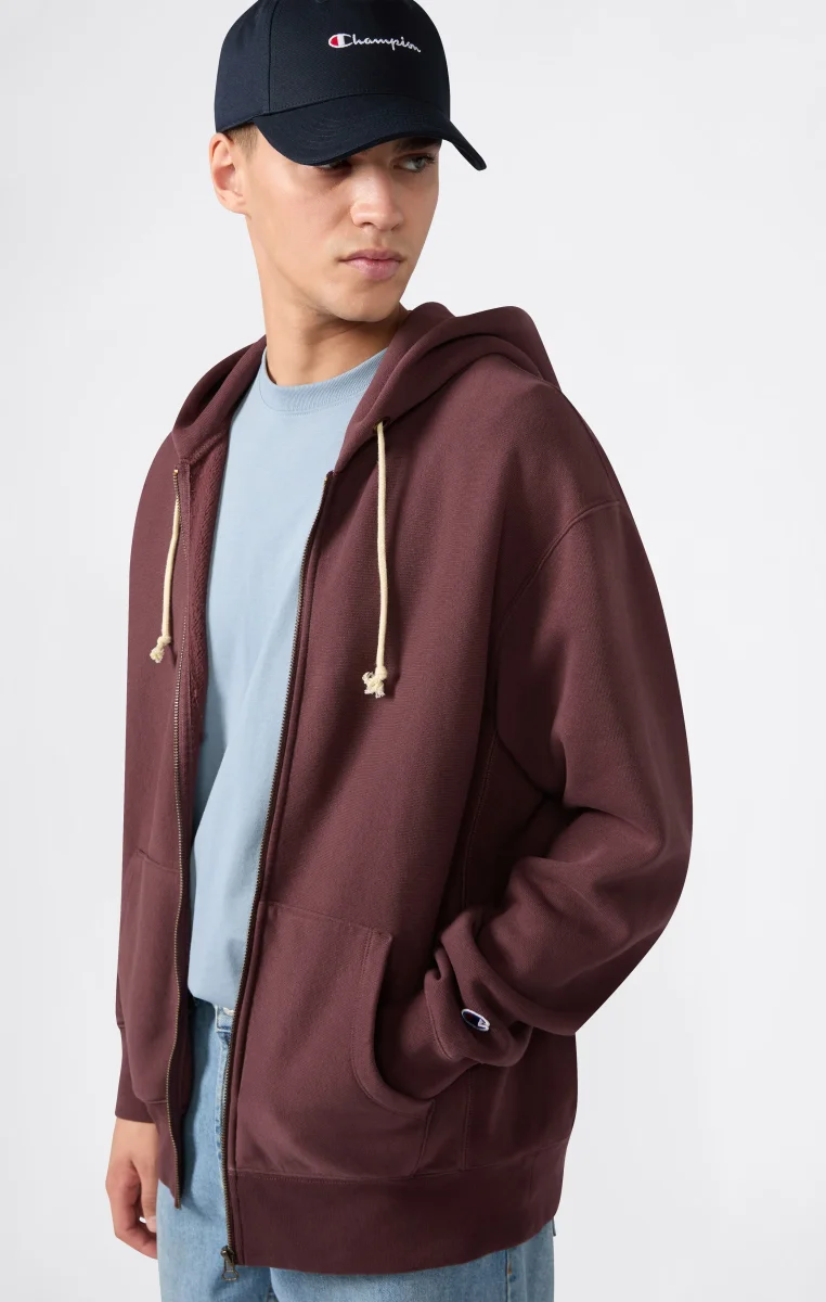 Men's Fleece Full Zip Hoodie Reverse Weave - immagine 5