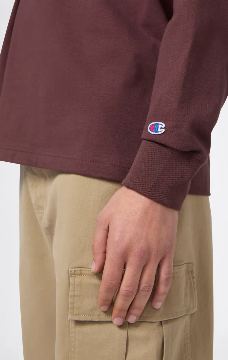 Oversized Men's Long Sleeve T-Shirt in Soft Heavy Cotton - immagine 5