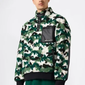 Men’s Polar Teddy Half-Zip Printed Top