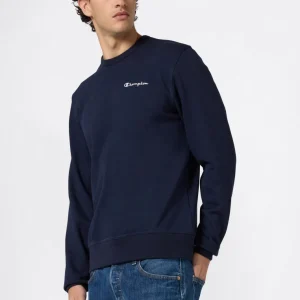 Men’s Lightweight Crewneck Sweatshirt with Embroidered Logo Icons