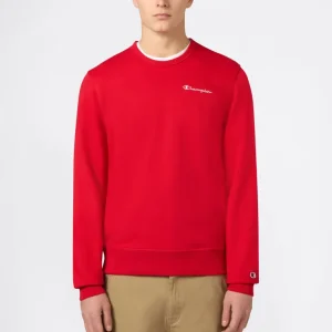 Men’s Lightweight Crewneck Sweatshirt with Embroidered Logo Icons