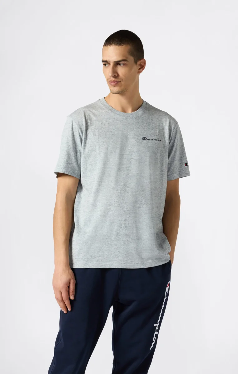 Men’s T-Shirt with Small Embroidered Logo Icons