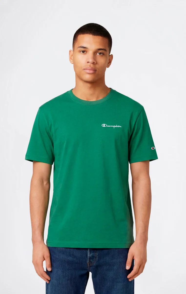 Men’s T-Shirt with Small Embroidered Logo Icons