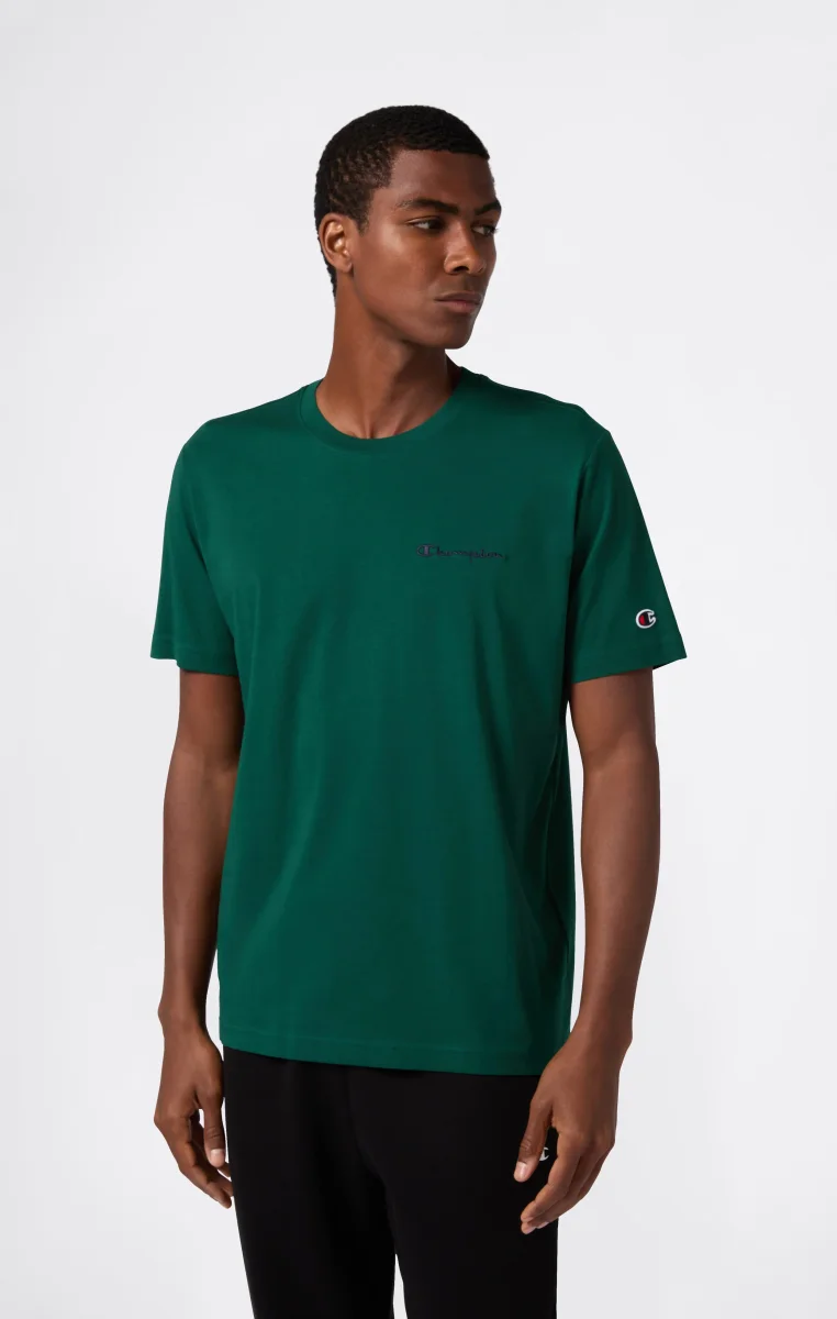 Men’s T-Shirt with Small Embroidered Logo Icons