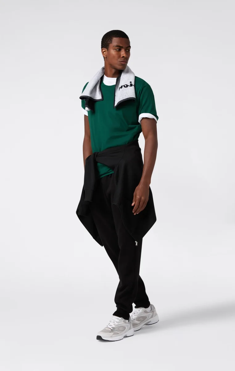 Men’s T-Shirt with Small Embroidered Logo Icons - immagine 3