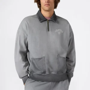 Men’s Washed Polo Half-Zip Neck Heavyweight Sweatshirt Time Capsule