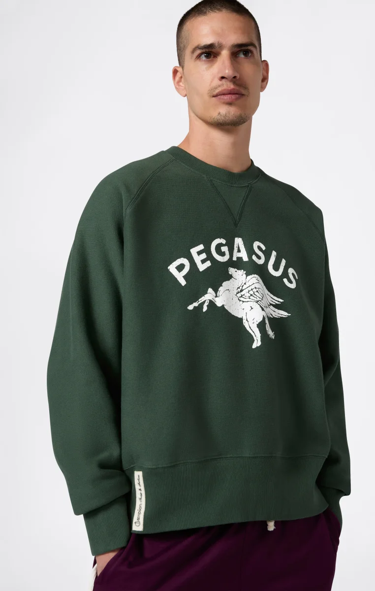 Men’s Fleece Sweatshirt Reverse Weave Index & Archives Sunset - immagine 4