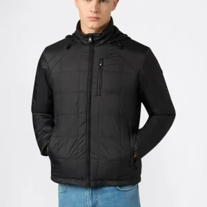 Men’s Padded Hooded Jacket with Full Zip