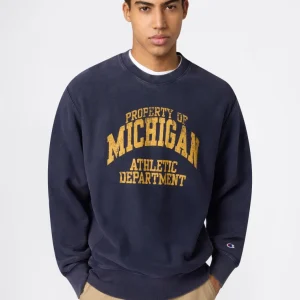 Men’s Heavyweight Crewneck Sweatshirt with Brushed Interior and Print Reverse Weave