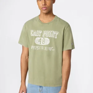 Men’s Heavyweight Cotton T-shirt with Reverse Weave Print