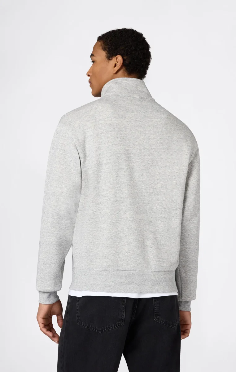 Men’s Half Zip Sweatshirt With Brushed Interior And Puff Print Logo - immagine 4