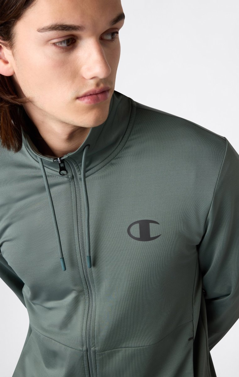 Men's Slim Fit Full-Zip Stretch Poly Hoodie - immagine 3