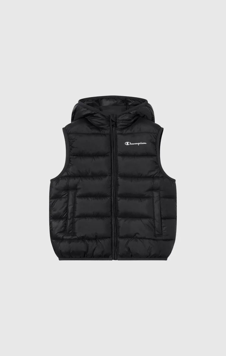 Padded Hooded Vest with Full Zip for Kids - immagine 2