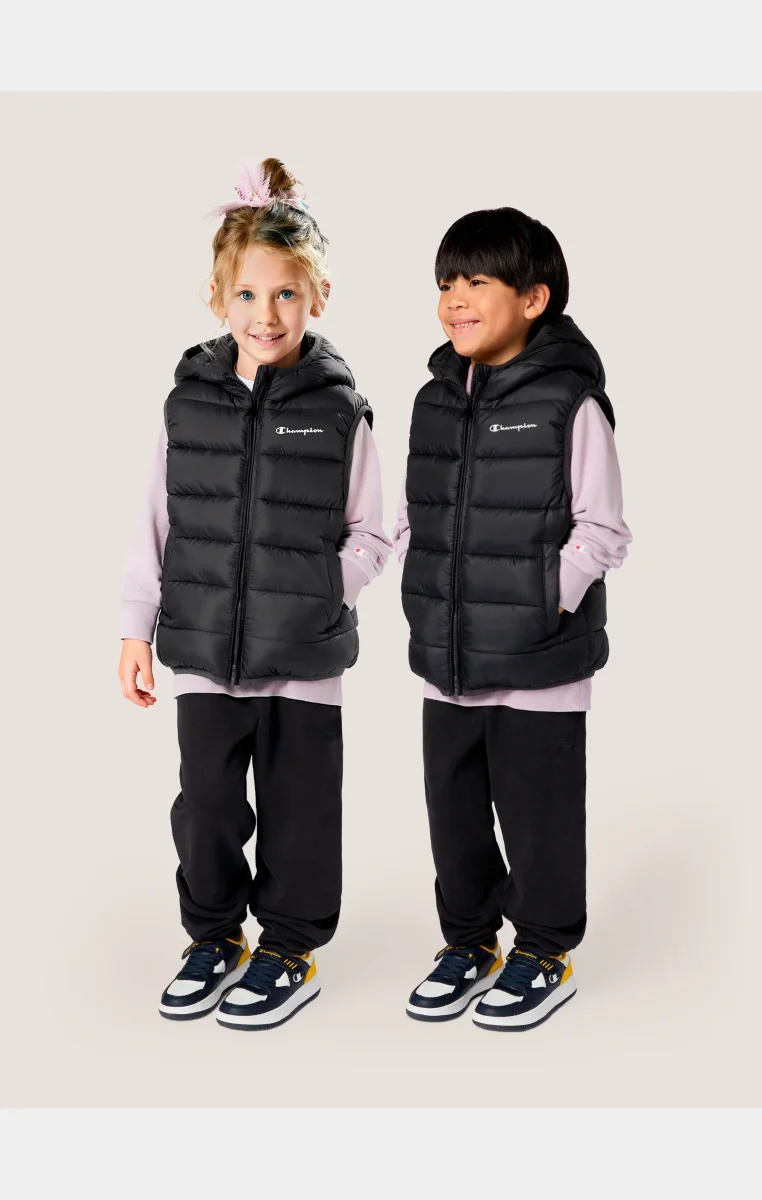 Padded Hooded Vest with Full Zip for Kids - immagine 7