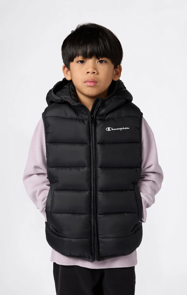 Padded Hooded Vest with Full Zip for Kids - immagine 4