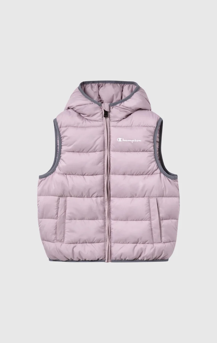 Padded Hooded Vest with Full Zip for Kids - immagine 2