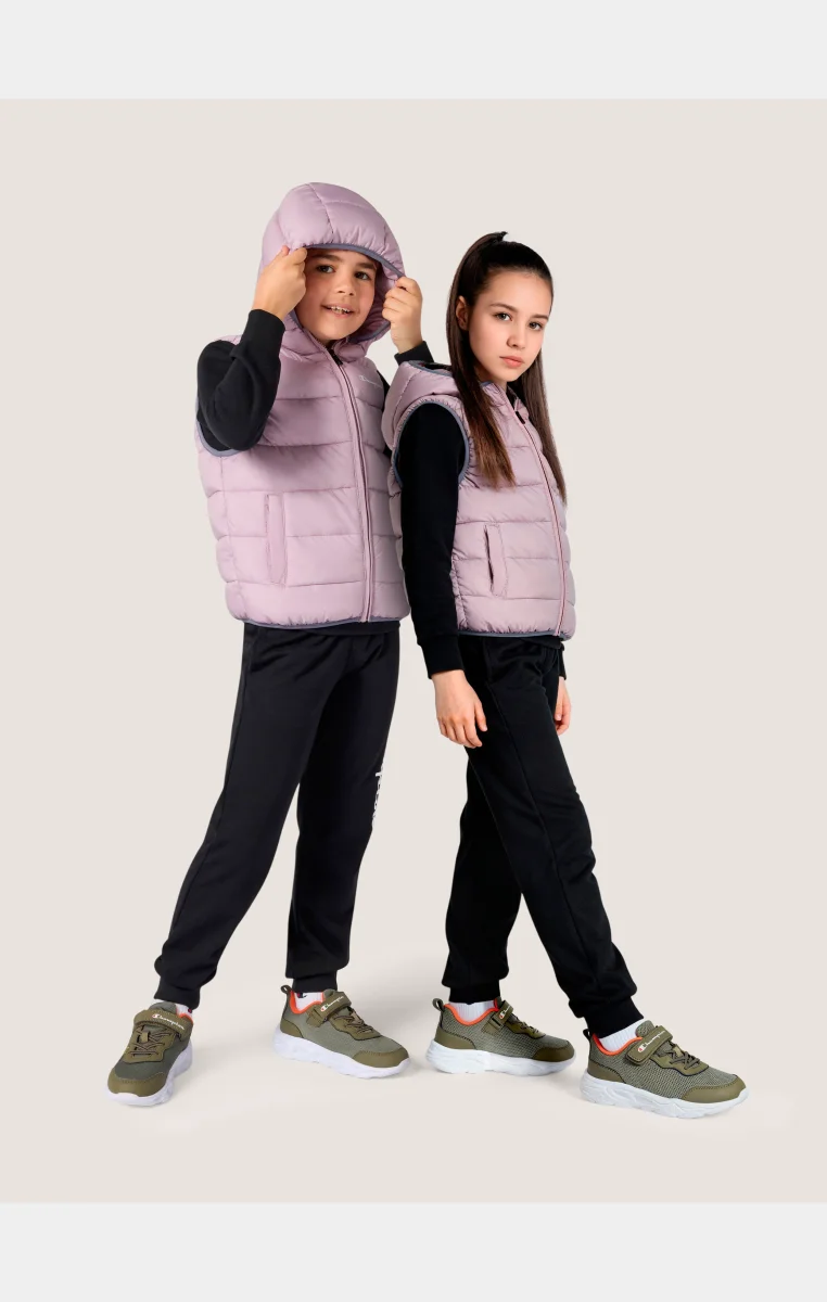 Padded Hooded Vest with Full Zip for Kids - immagine 7