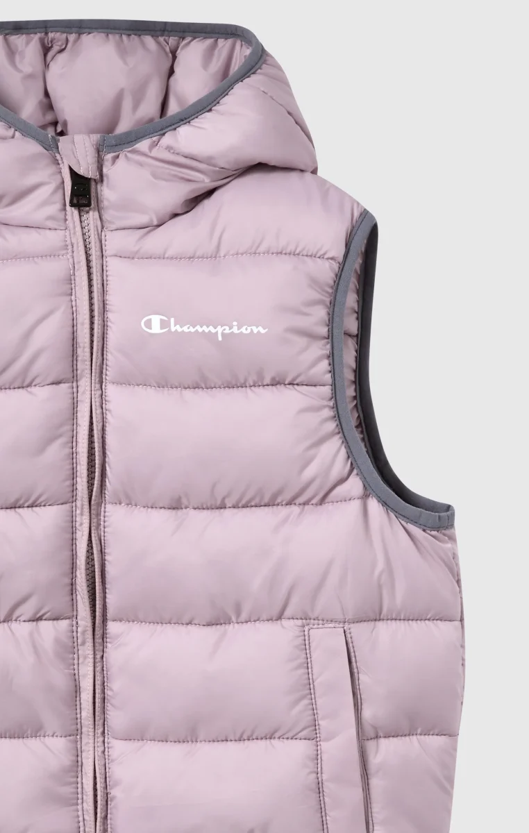 Padded Hooded Vest with Full Zip for Kids - immagine 3