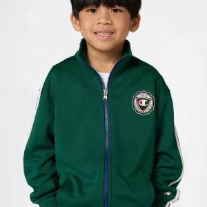 Boys' Full Zip Track Jacket With Patch Logo