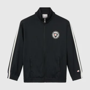 Boys' Full Zip Track Jacket With Patch Logo
