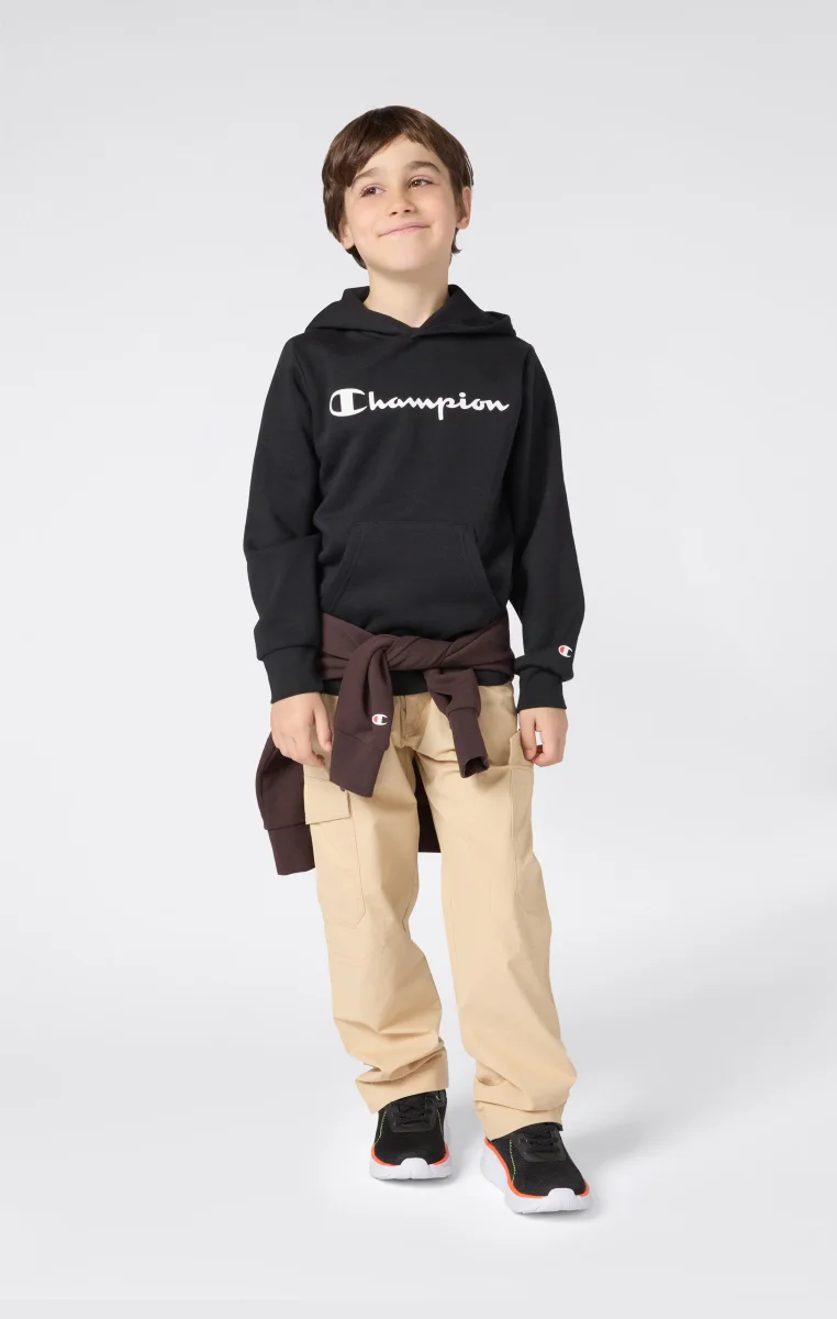 Boys' Fleece Hoodie Sweatshirt Script Logo