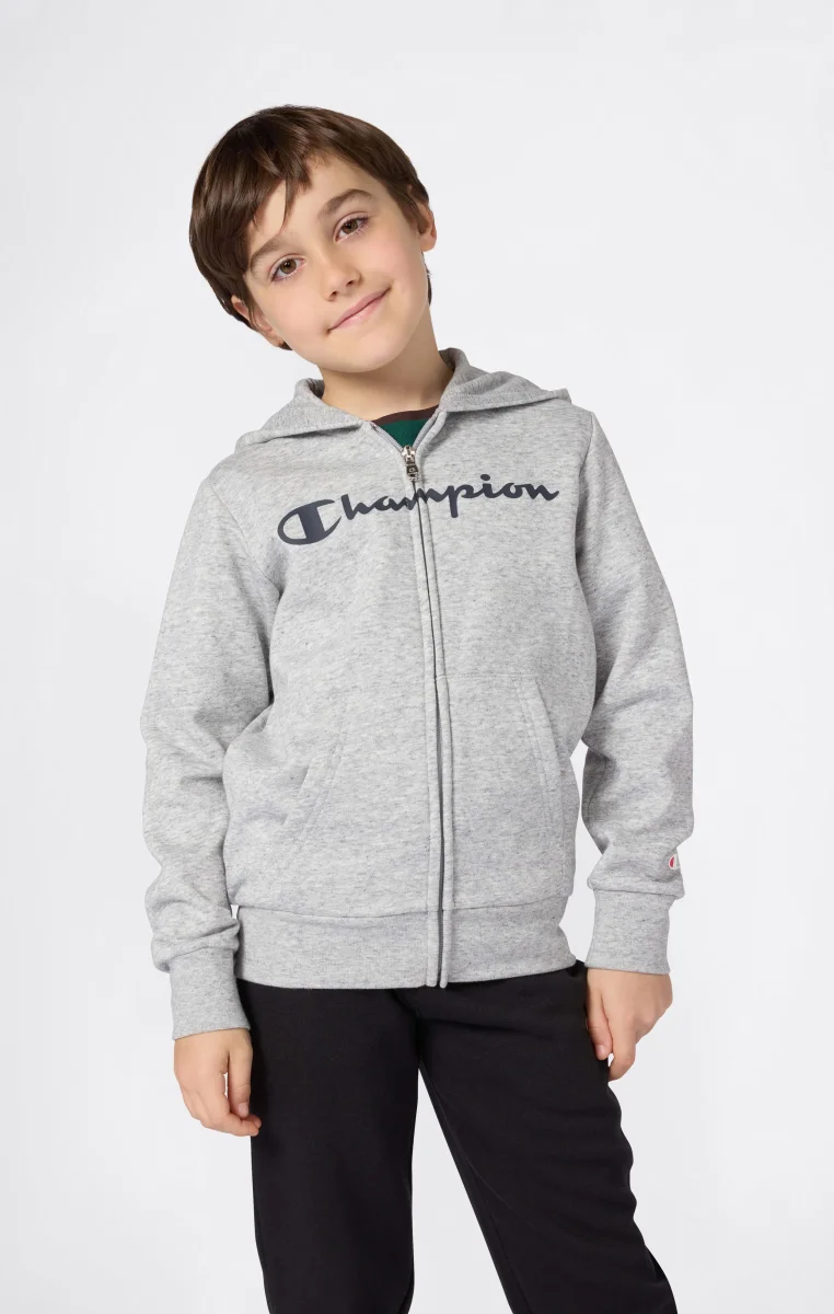 Boys' Fleece Full Zip Hoodie Script Logo - immagine 2