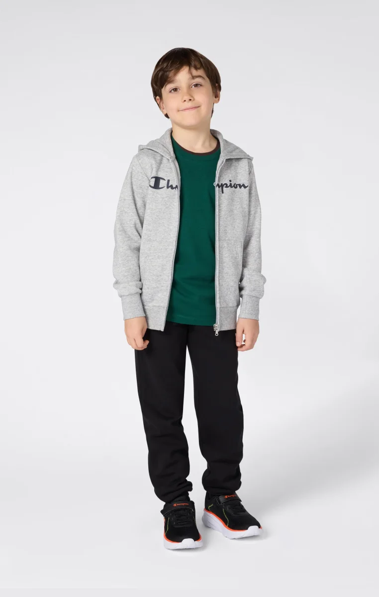 Boys' Fleece Full Zip Hoodie Script Logo - immagine 3