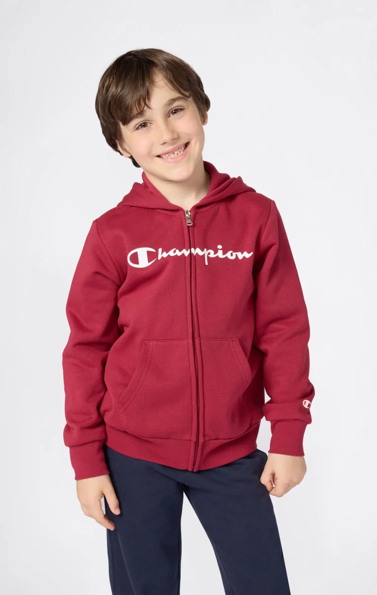 Boys' Fleece Full Zip Hoodie Script Logo