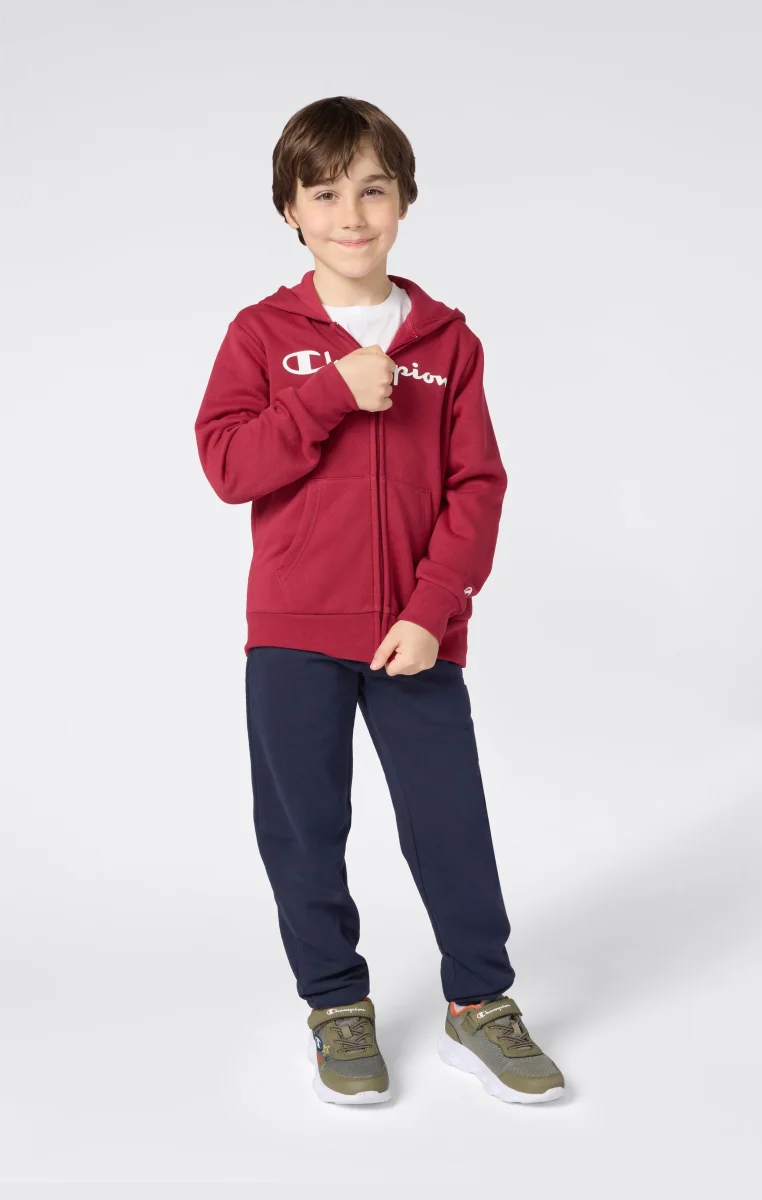Boys' Fleece Full Zip Hoodie Script Logo - immagine 3