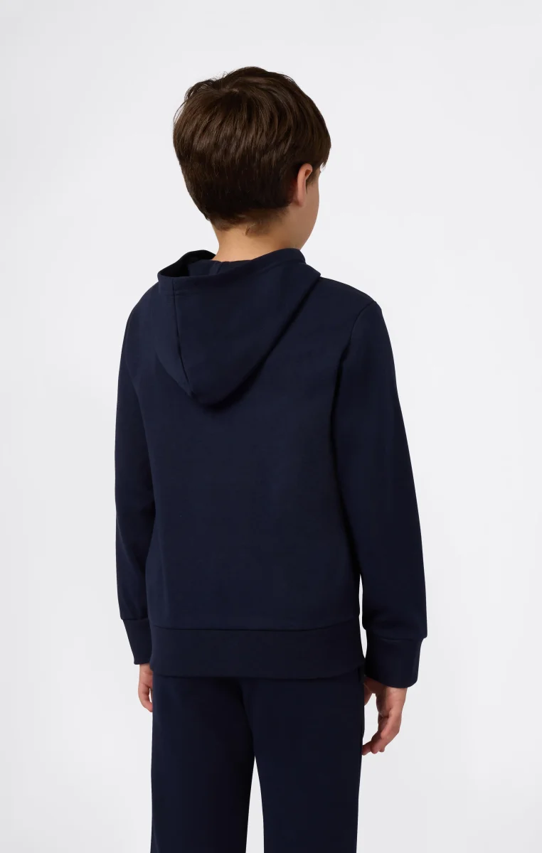 Boys’ Lightweight Hooded Sweatshirt with Maxi Printed Logo - immagine 4