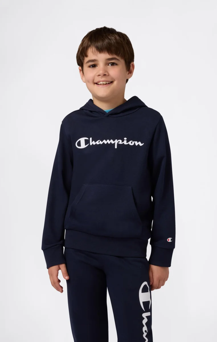 Boys’ Lightweight Hooded Sweatshirt with Maxi Printed Logo - immagine 2