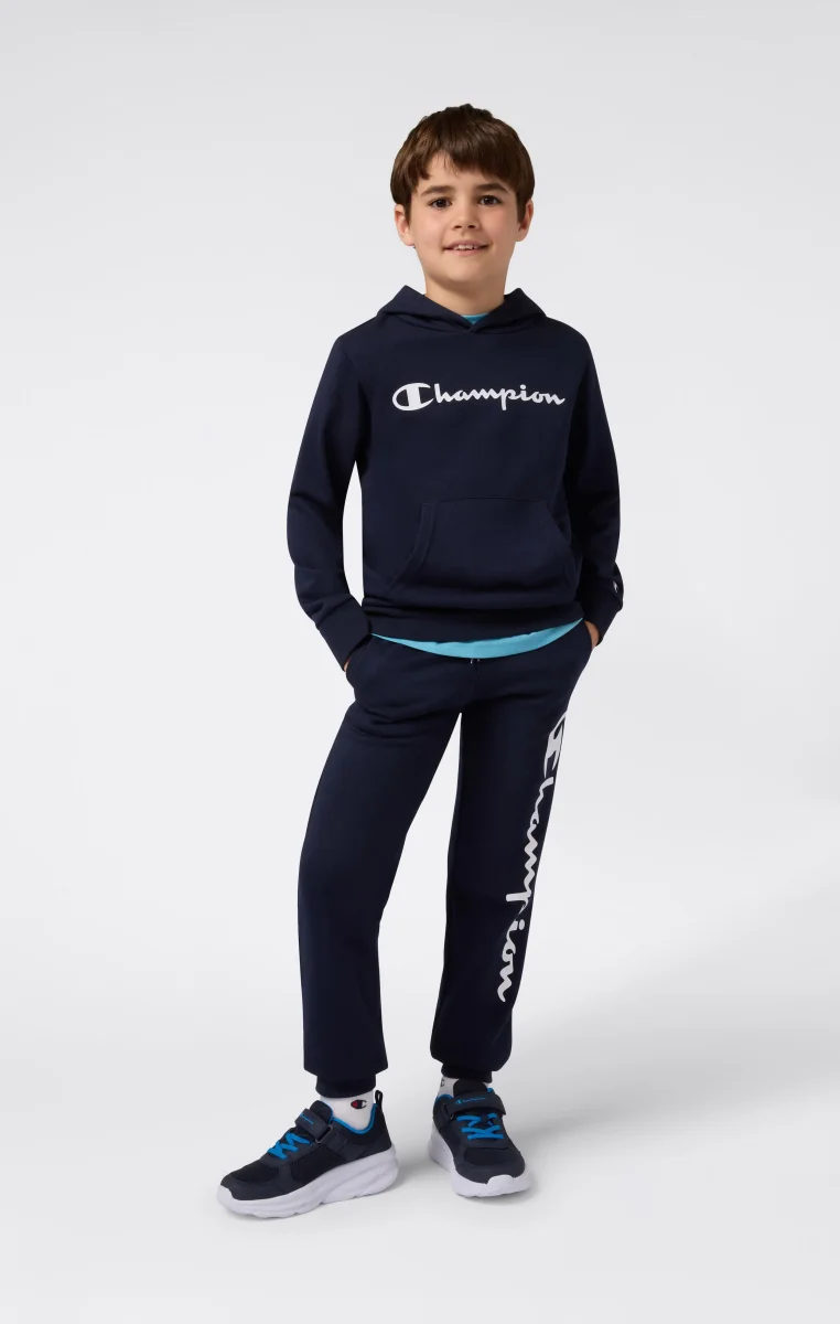 Boys’ Lightweight Hooded Sweatshirt with Maxi Printed Logo - immagine 3