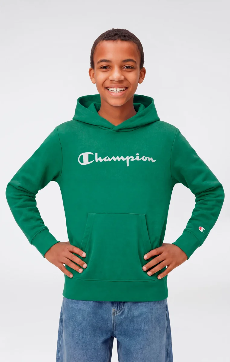 Boys’ Lightweight Hooded Sweatshirt with Maxi Printed Logo - immagine 2