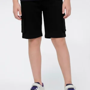Boys’ Cargo Shorts with Puff Print