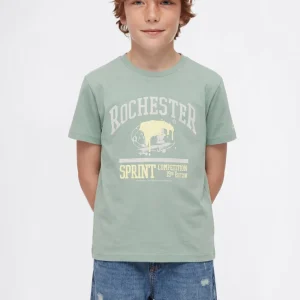 Boys’ Crewneck T-shirt with Puff Print
