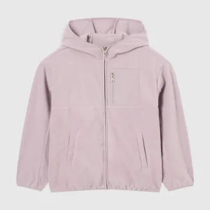 Girls' Full Zip Fleece Polar Hoodie Icons