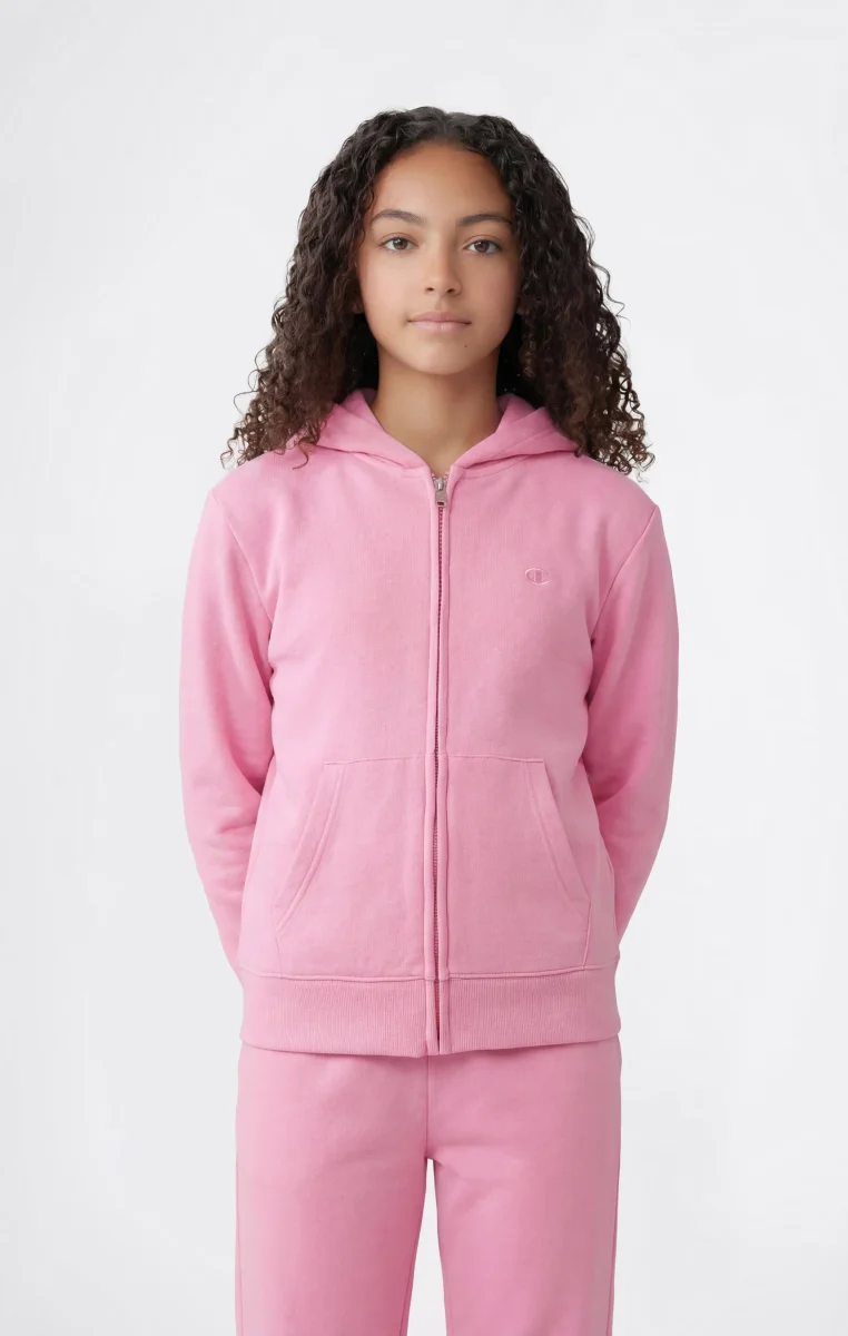 Girls’ Lightweight Full Zip Hooded Sweatshirt Icons - immagine 2
