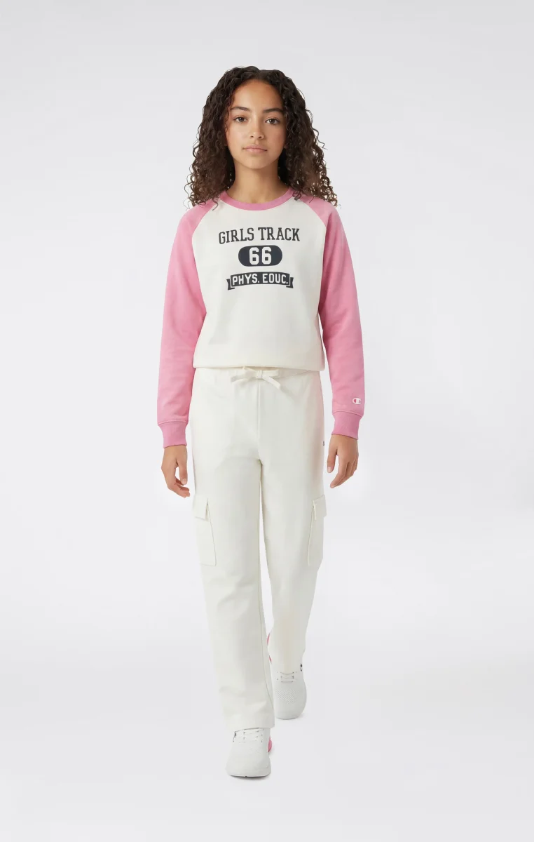 Girls’ Lightweight Crewneck Sweatshirt with Graphic Icons - immagine 3