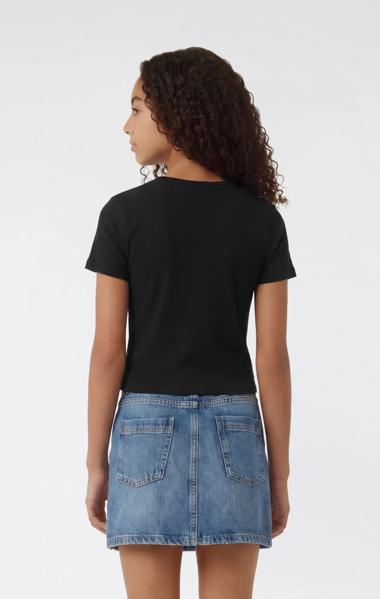 Girls’ Stretch Rib Crewneck T-Shirt Icons - immagine 4