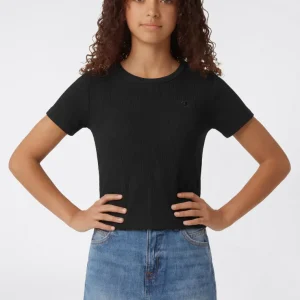 Girls’ Stretch Rib Crewneck T-Shirt Icons