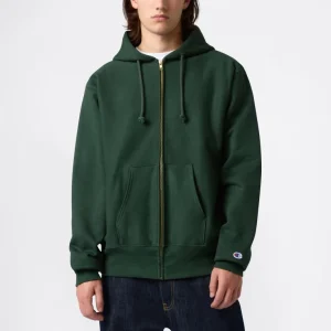 Men's Fleece Reverse Weave Zip Hooded Sweatshirt Made in USA